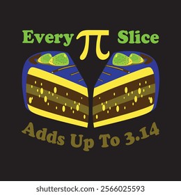 Pi Day t shirt design illustration vector  typography background education design 