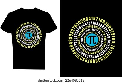 Pi day t-shirt design template