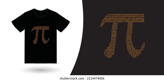 pi Tag T-Shirt Design Vektor. Für T-Shirt-Druck und andere Verwendungszwecke