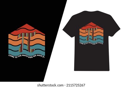 pi day t-shirt design vector and template. vintage t-shirt print and other uses