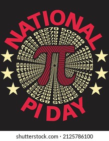 Pi Day T-shirt Design vector