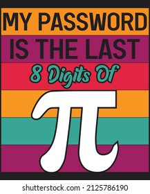 Pi Day T-shirt Design vector