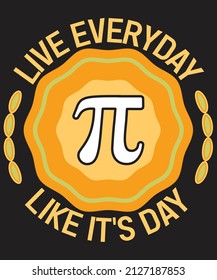 Pi Day T-shirt Design Vector