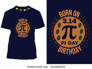 Pi Day T-shirt Design Vector