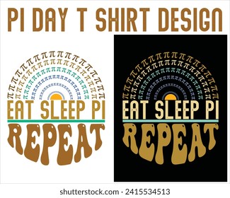 Camiseta de Pi Day. Diseño de camisetas matemáticas.