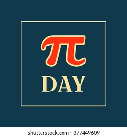 Pi Day Typography Poster Design, Vector Illustration. Science.