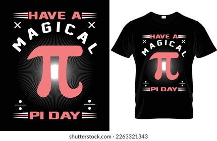 pi day typography t shirt design