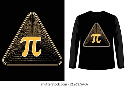 Plantilla de diseño de camisetas para tipografía de Pi Day.
