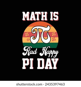 pi day Typography t-shirt design