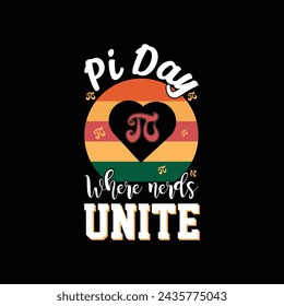pi day Typography t-shirt design