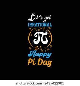 pi day Typography t-shirt design