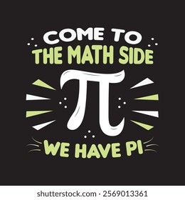 Pi Day typography t-shirt design, vector art, icon, sublimation, illustration, Math, Science, Education