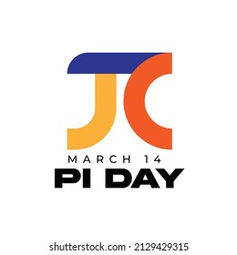 Pi Day vector background. Mathematical constant, irrational number, greek letter. Abstract digital illustration for March 14th. Poster creative template.