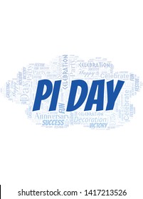 Pi Day Word Cloud. Wordcloud Made With Text.