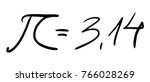 Pi equals 3.14 /Mathematical Symbol/ Vector icon