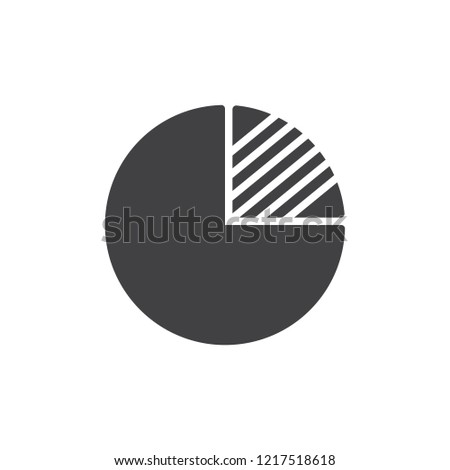 Pi graph vector icon. filled flat sign for mobile concept and web design. Pie chart solid icon. Symbol, logo illustration. Pixel perfect vector graphics