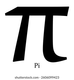 Pi Greek Symbol Letter vector illustration
