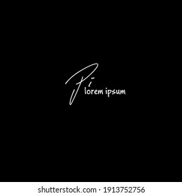 Pi handwritten logo for identity