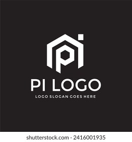 PI Home real estate logo vector image