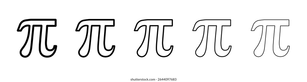 Pi icon concept. design gráfico, logotipo, Web, UI.
