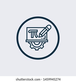 pi icon isolated on white background from math symbols collection. pi icon trendy and modern pi symbol for logo, web, app