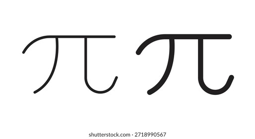 Pi icon for mobile app, editable designs