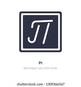 pi icon on white background. Simple element illustration from Education concept. pi icon symbol design.