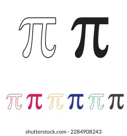 Pi icon symbol sets isolated on background,best choice for your awesome project