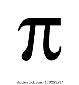Pi icon symbol . Vector illustration 