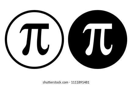 Pi icon. Vector illustration