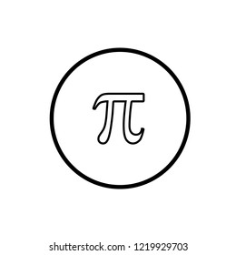 Pi icon. Vector Illustration