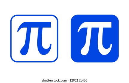 Pi icon. Vector illustration