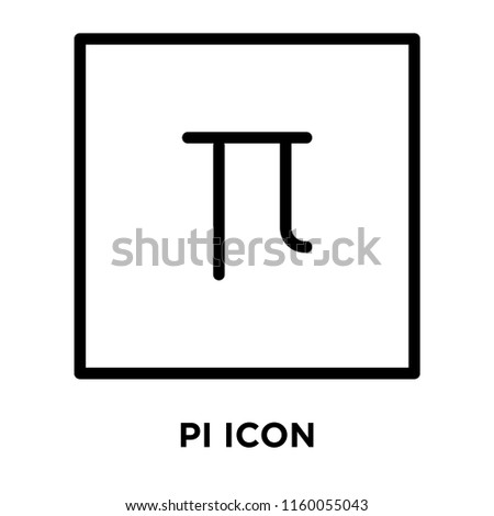 Pi icon vector isolated on white background, Pi transparent sign , line and outline elements in linear style Stock photo © 