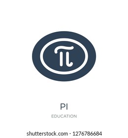 pi icon vector on white background, pi trendy filled icons from Education collection, pi vector illustration