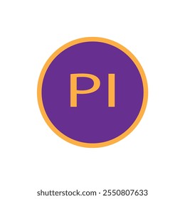 Pi icon,symbol vector with white background