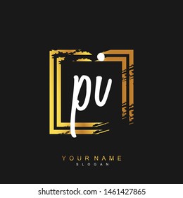PI Initial beauty floral logo template