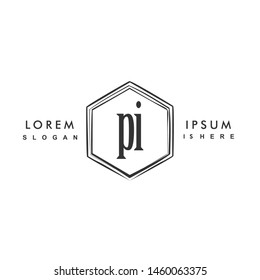 PI Initial beauty monogram logo vector