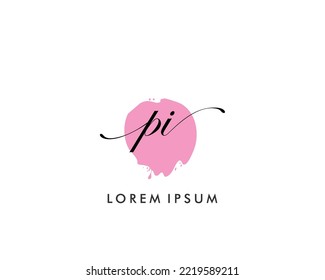 PI Monograma inicial de belleza vector
