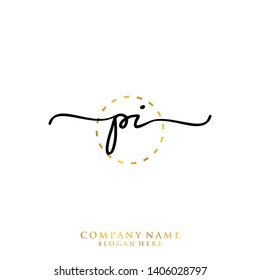 PI Initial handwriting logo template