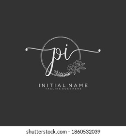 vector de logotipo de escritura a mano inicial