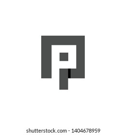 Pi Initial Letter Logo Vector