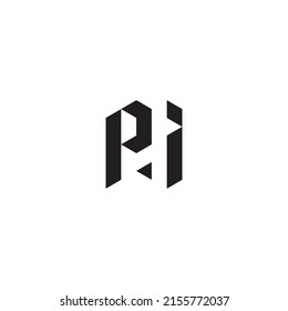 PI initial logo letters in high quality professional design that will print well across any print media