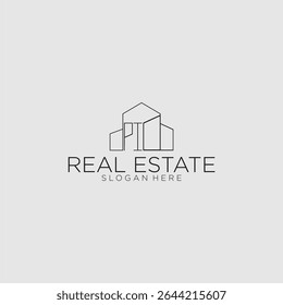 Logotipo do monograma inicial da PI para imóveis com estilo de construção de luxo