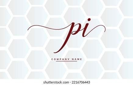 PI, IP Abstract Letters Logo Monogram