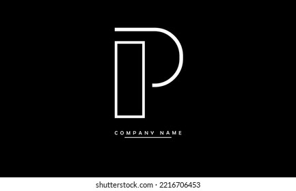 PI, IP Abstract Letters Logo Monogram