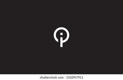plantilla de monograma del logotipo del vector abstracto IP IP IP