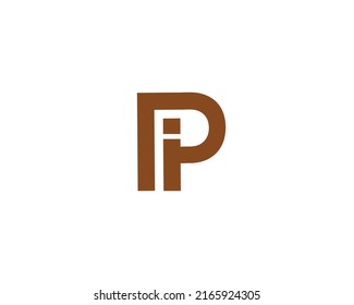 PI IP Logo Design Vector Template