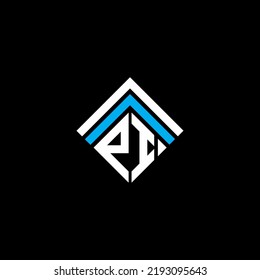 PI letter logo creative design with vector graphic, PI simple and modern logo.