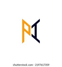 PI letter logo creative design with vector graphic, PI simple and modern logo.