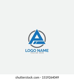 PI letter logo design with circle